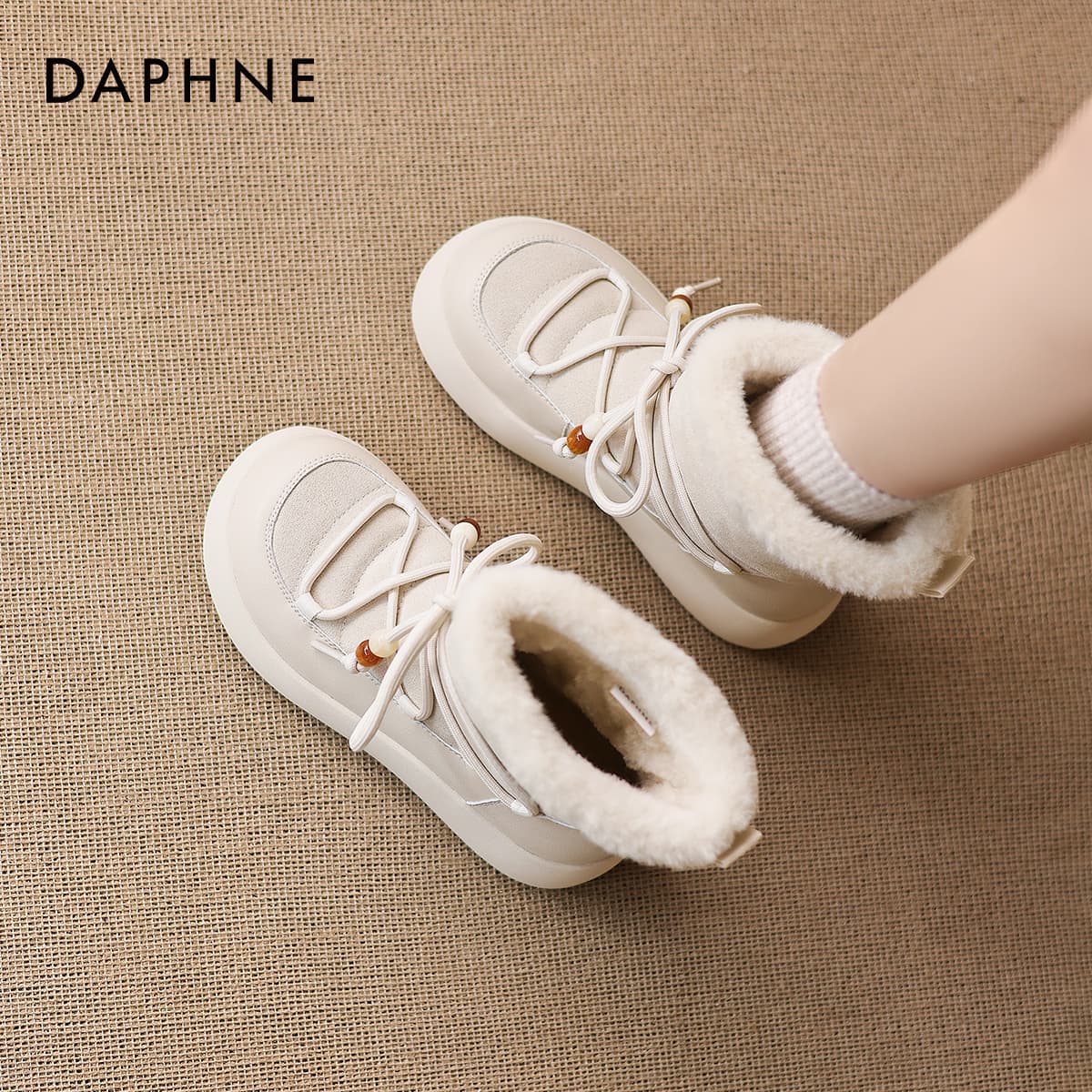 Ботинки зимние DAPHNE Синтетическая кожа текстиль - изображение 6