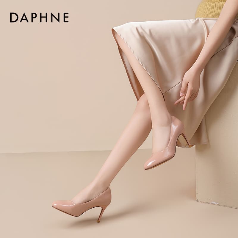 Туфли DAPHNE Высокие каблуки цвет nude женские - изображение 5