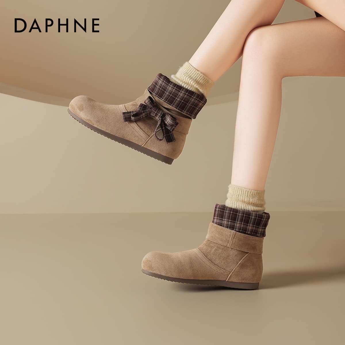 Сапоги DAPHNE Ботильоны Абрикос Женские - изображение 3