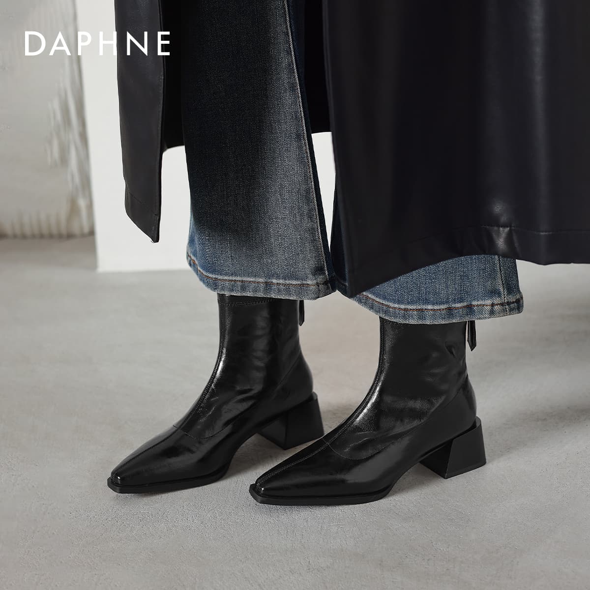 Сапоги Daphne Женские ботильоны из синтетической кожи - изображение 4