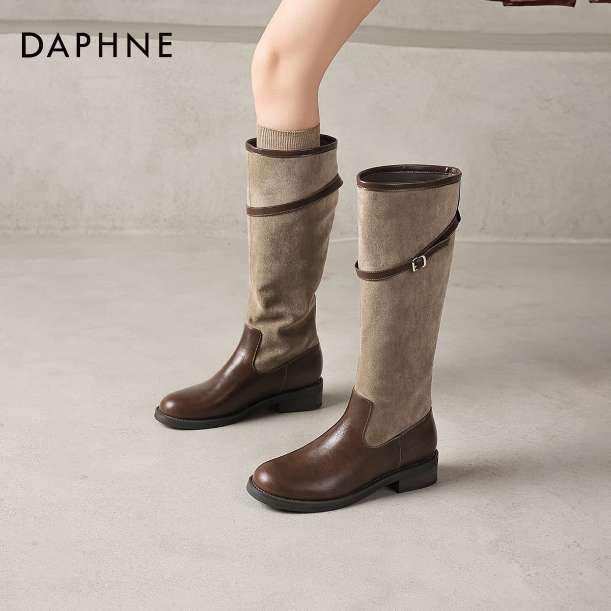 Ботинки DAPHNE Высокие сапоги до колена Женские - изображение 5