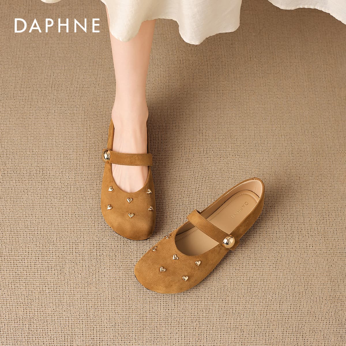 DAPHNE Mary Jane Shoes Camel Women's - изображение 4