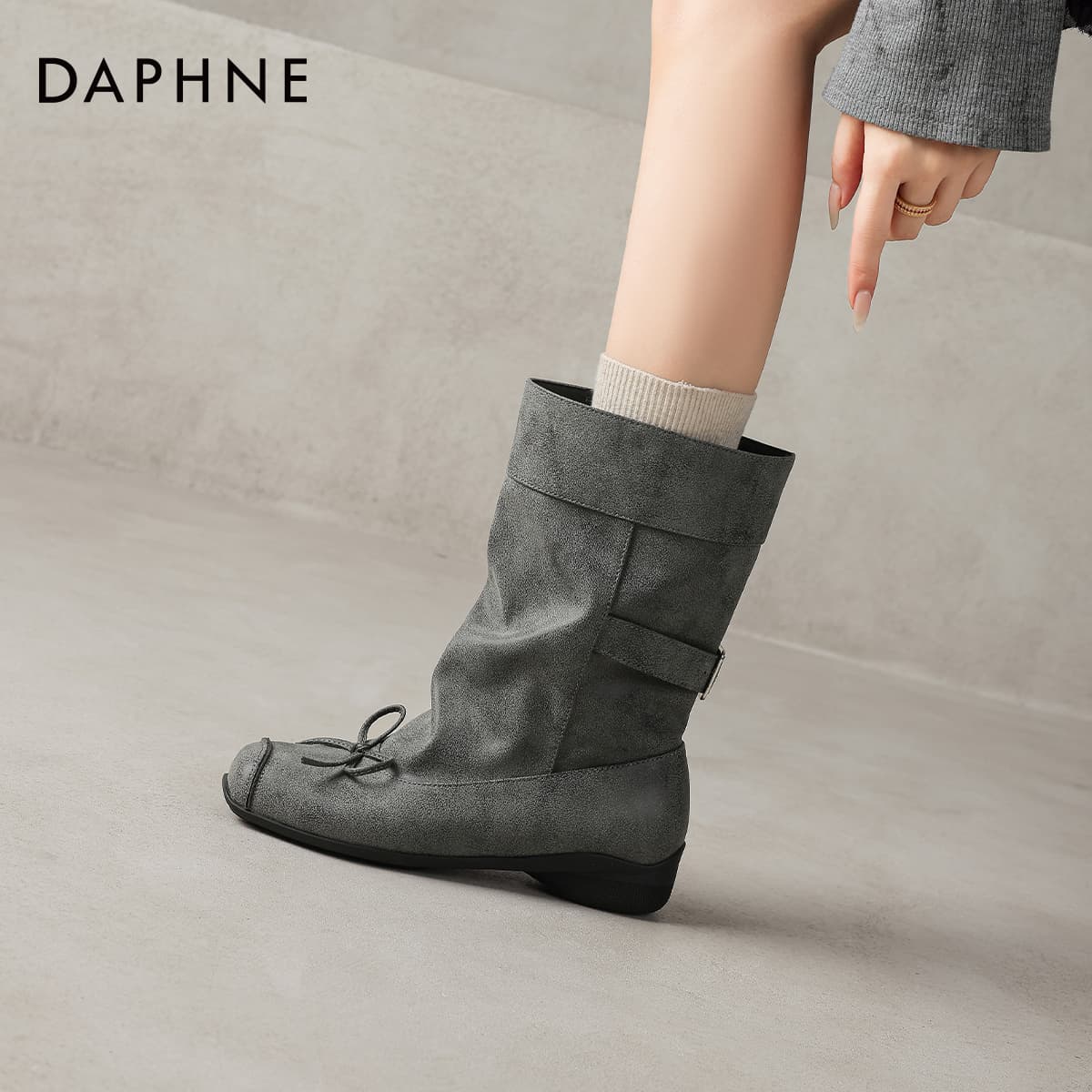 Сапоги DAPHNE Ботильоны Серый Женские - изображение 6