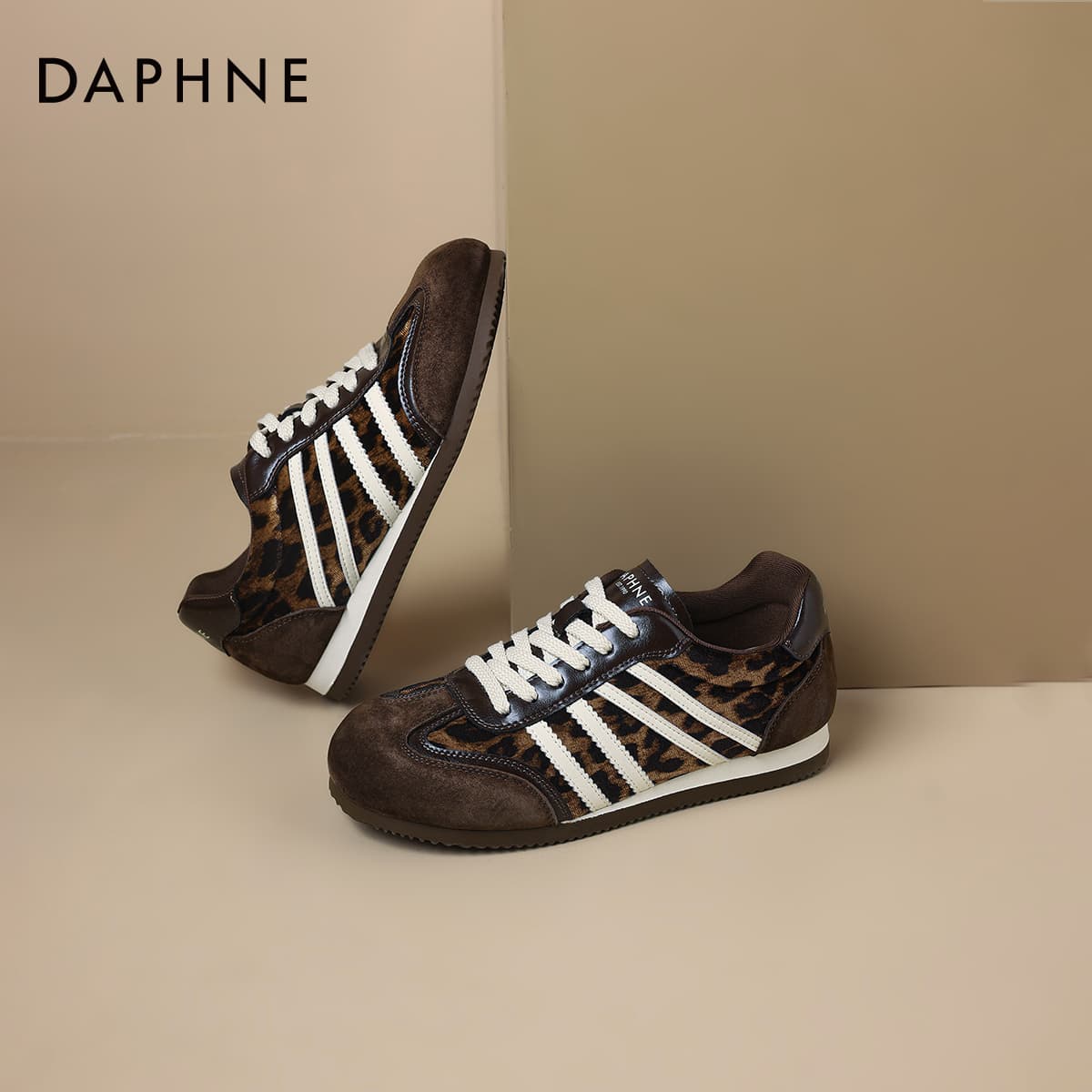 Кроссовки DAPHNE Повседневная обувь Лоу-топы Леопардовый принт Женские - изображение 7