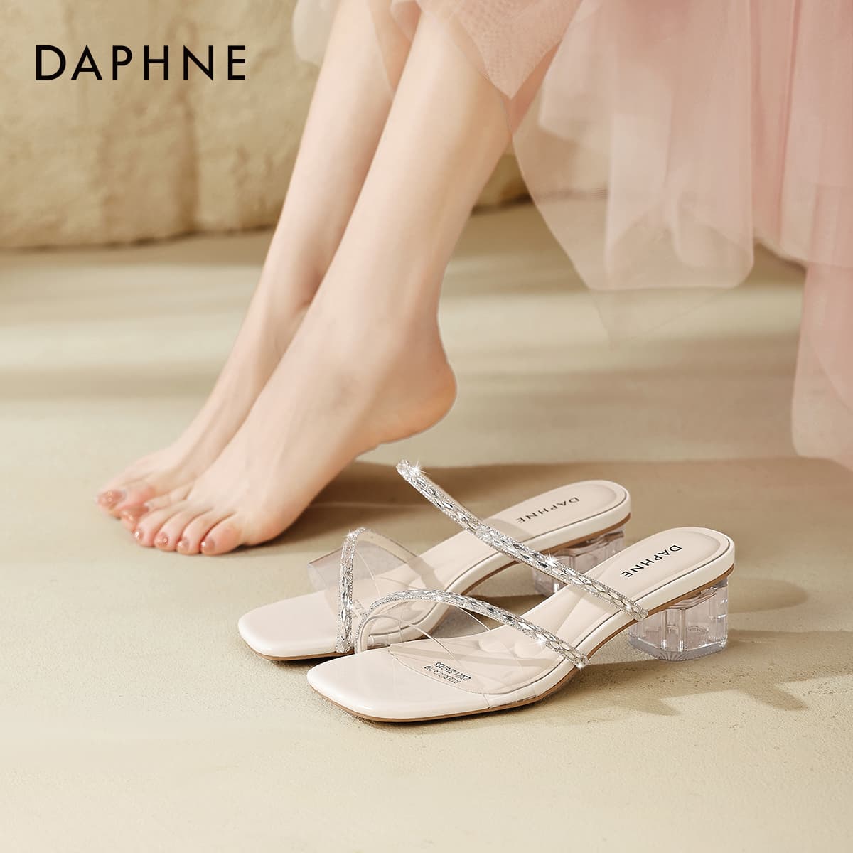 Шлёпанцы Daphne Ткань One Шнуровка Сандалии Женские - изображение 5