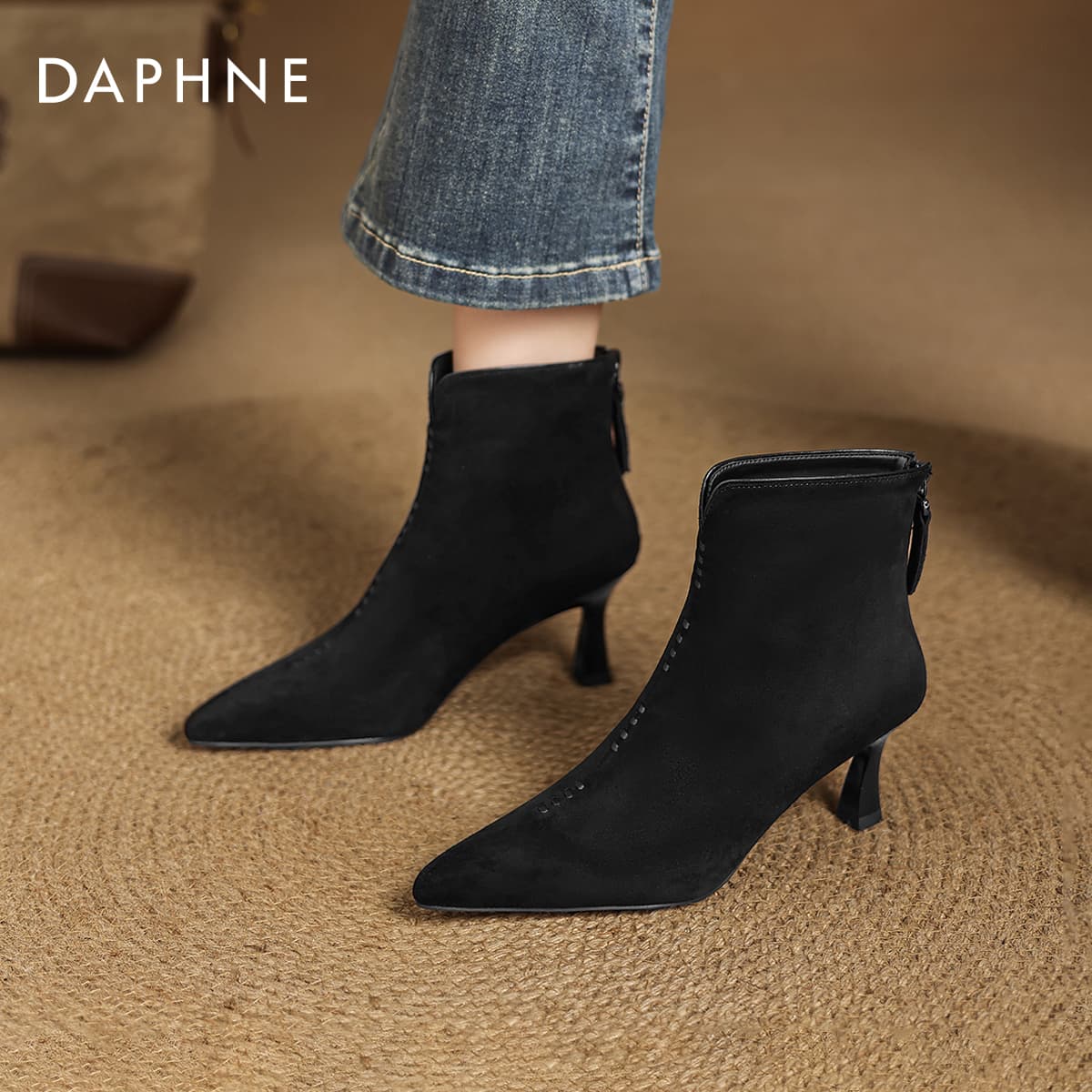 Сапоги DAPHNE Ботильоны Черный Женские - изображение 5