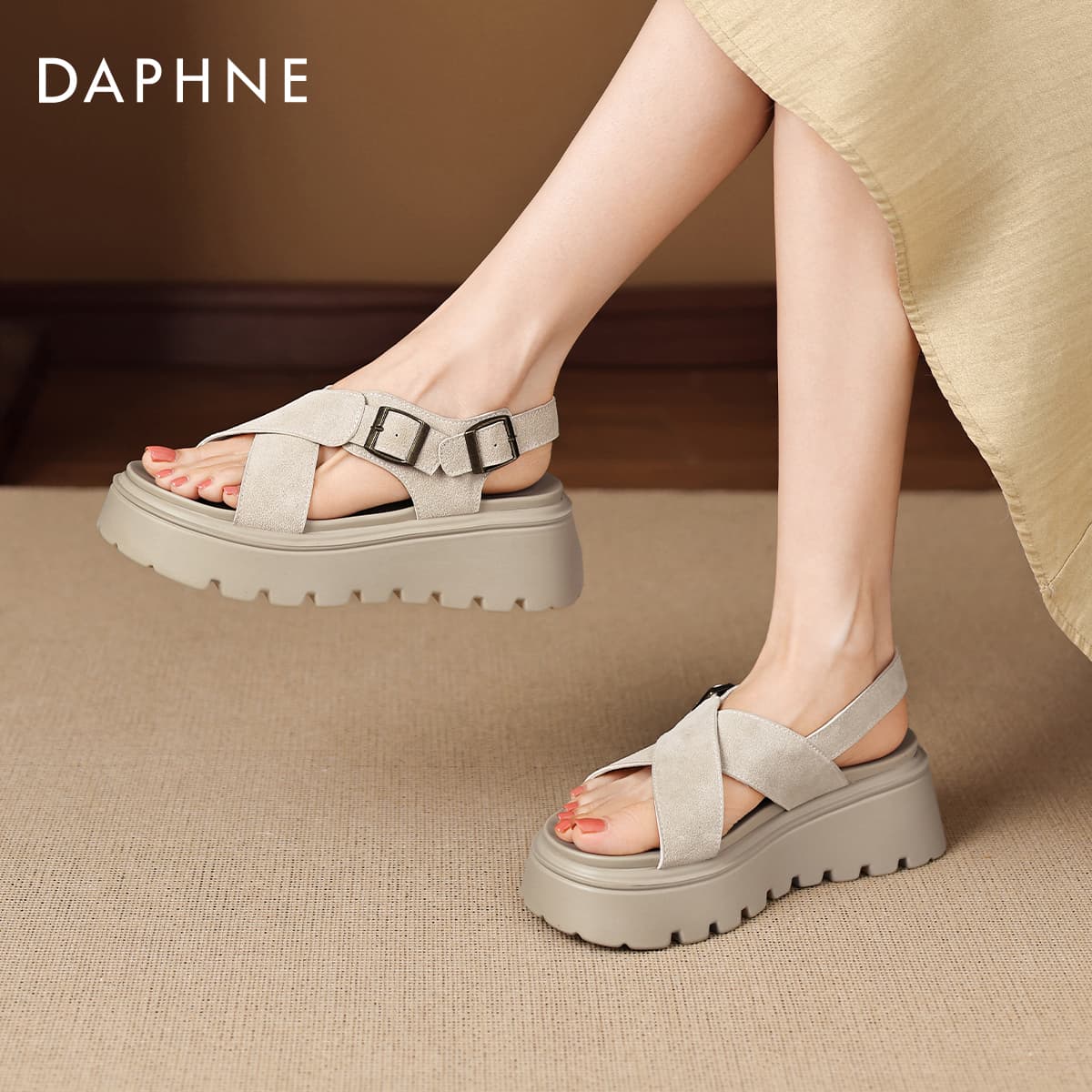 Шлёпанцы DAPHNE One Шнуровочные Сандалии Женские - изображение 5