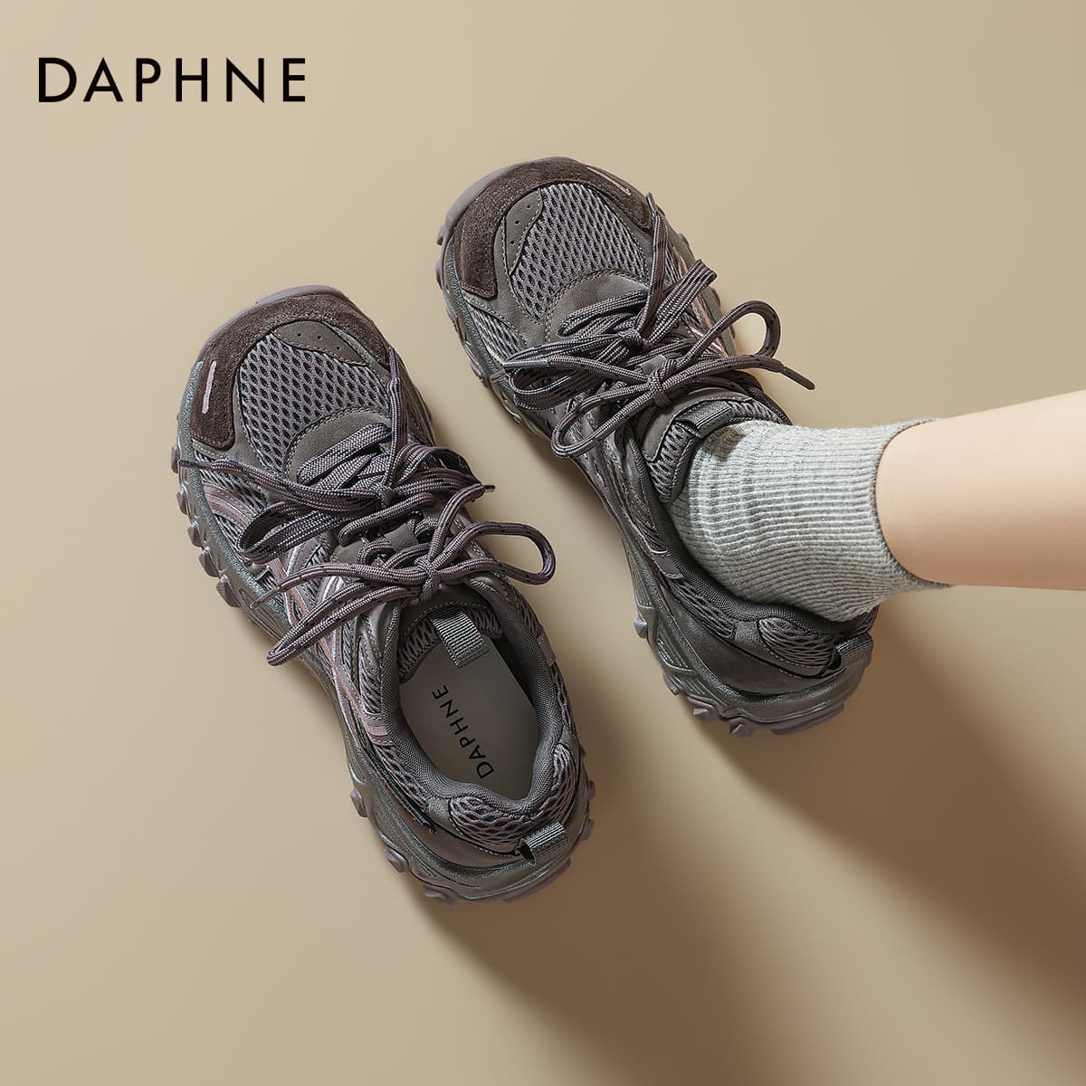 Кроссовки DAPHNE Массивные кроссовки Лоу-топы Фиолетовый Женские - изображение 4