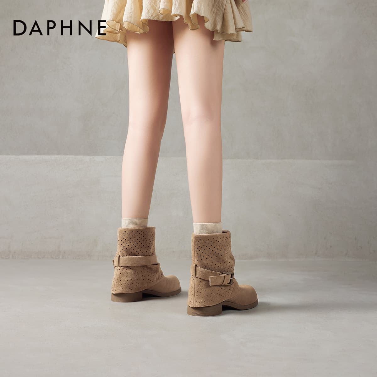 Сапоги DAPHNE Ботильоны High Топ Абрикос Женские - изображение 7