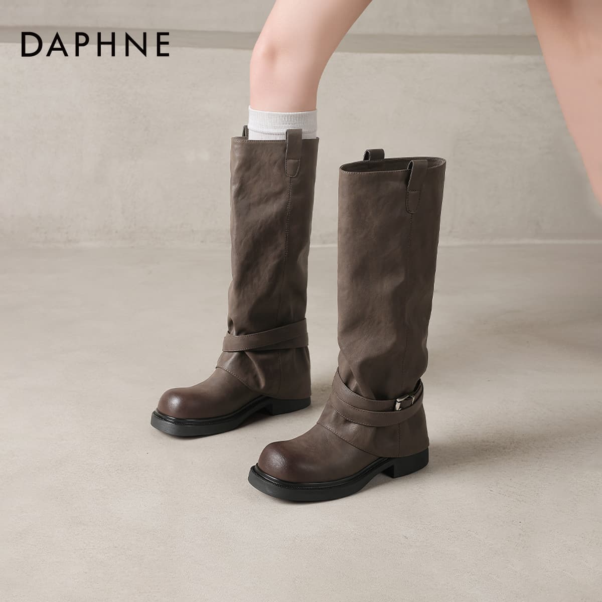 Ботинки DAPHNE Высокие сапоги до колена Женские - изображение 5