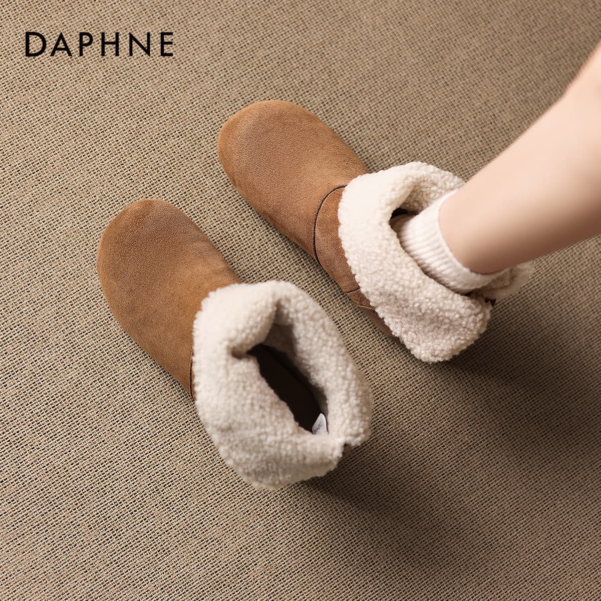 Ботинки зимние Daphne Ткань 20,5 см Сноубутсы Женские - изображение 7