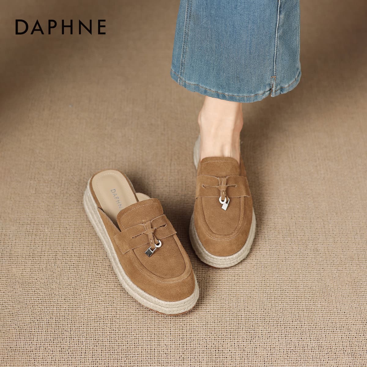 Сандалии DAPHNE Резиновая подошва Закрытые тапочки Женские - изображение 5