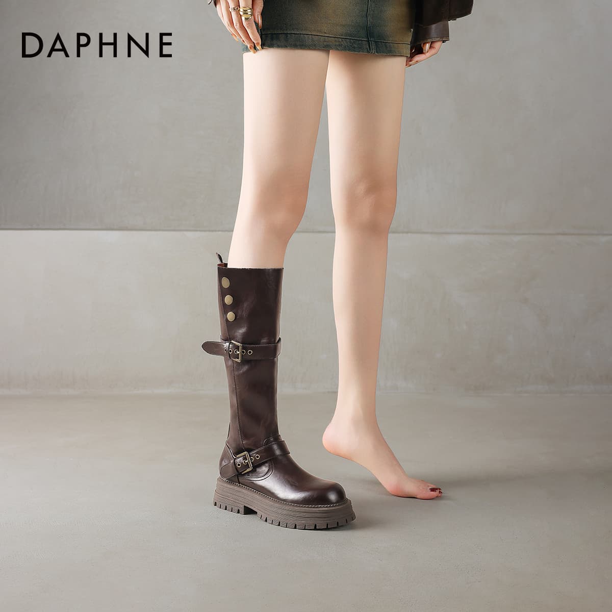 Ботинки DAPHNE Женские сапоги до колена - изображение 8