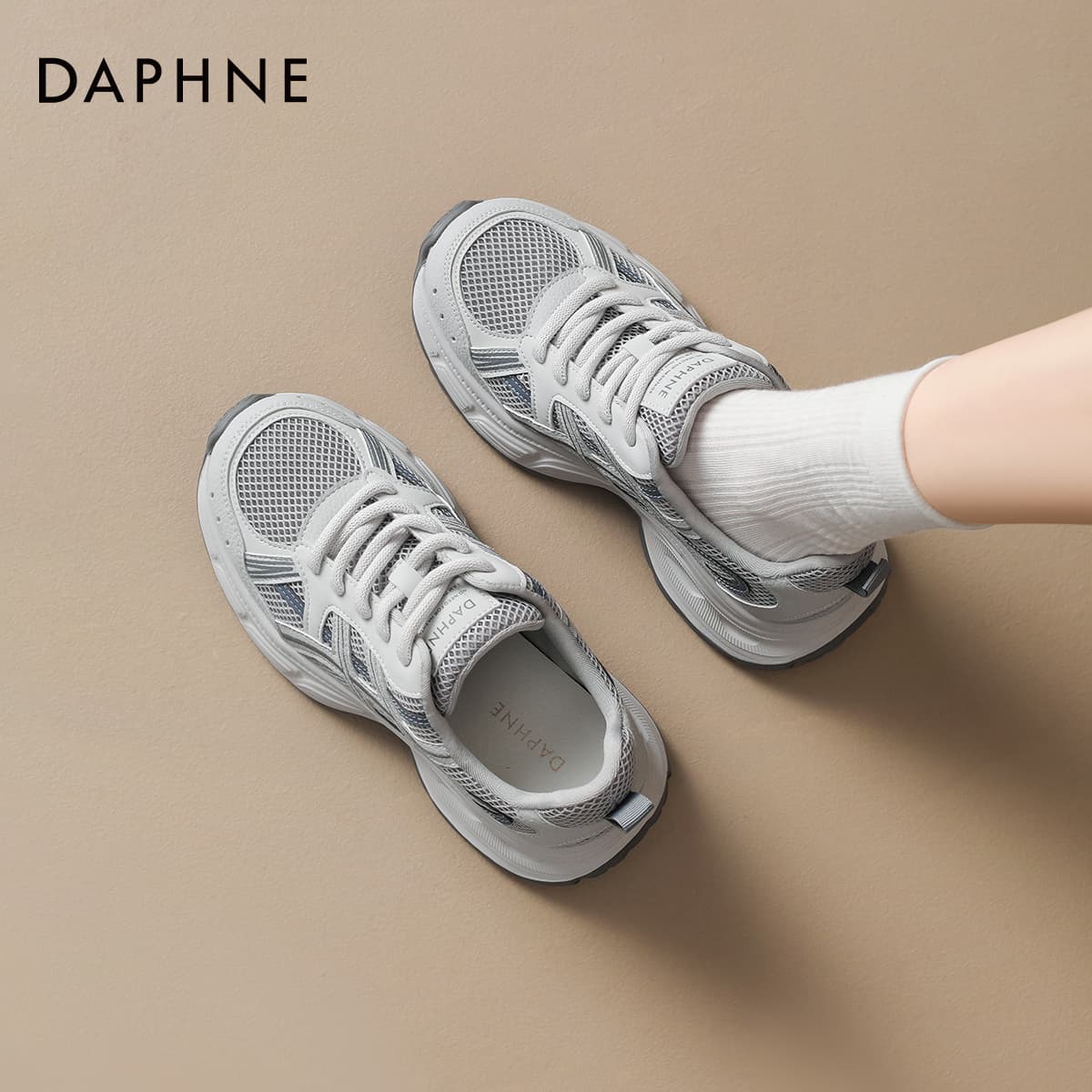 Кроссовки DAPHNE Синтетическая кожа текстиль Низкие кеды с толстой подошвой Женские - изображение 2