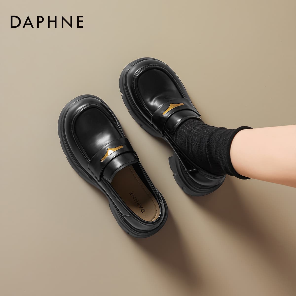 Лоферы DAPHNE Лоферы Лоу-топы Черный Женские - изображение 3