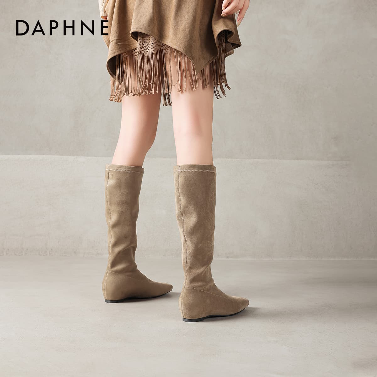 Ботинки DAPHNE Колено High Ботинки Женские - изображение 11