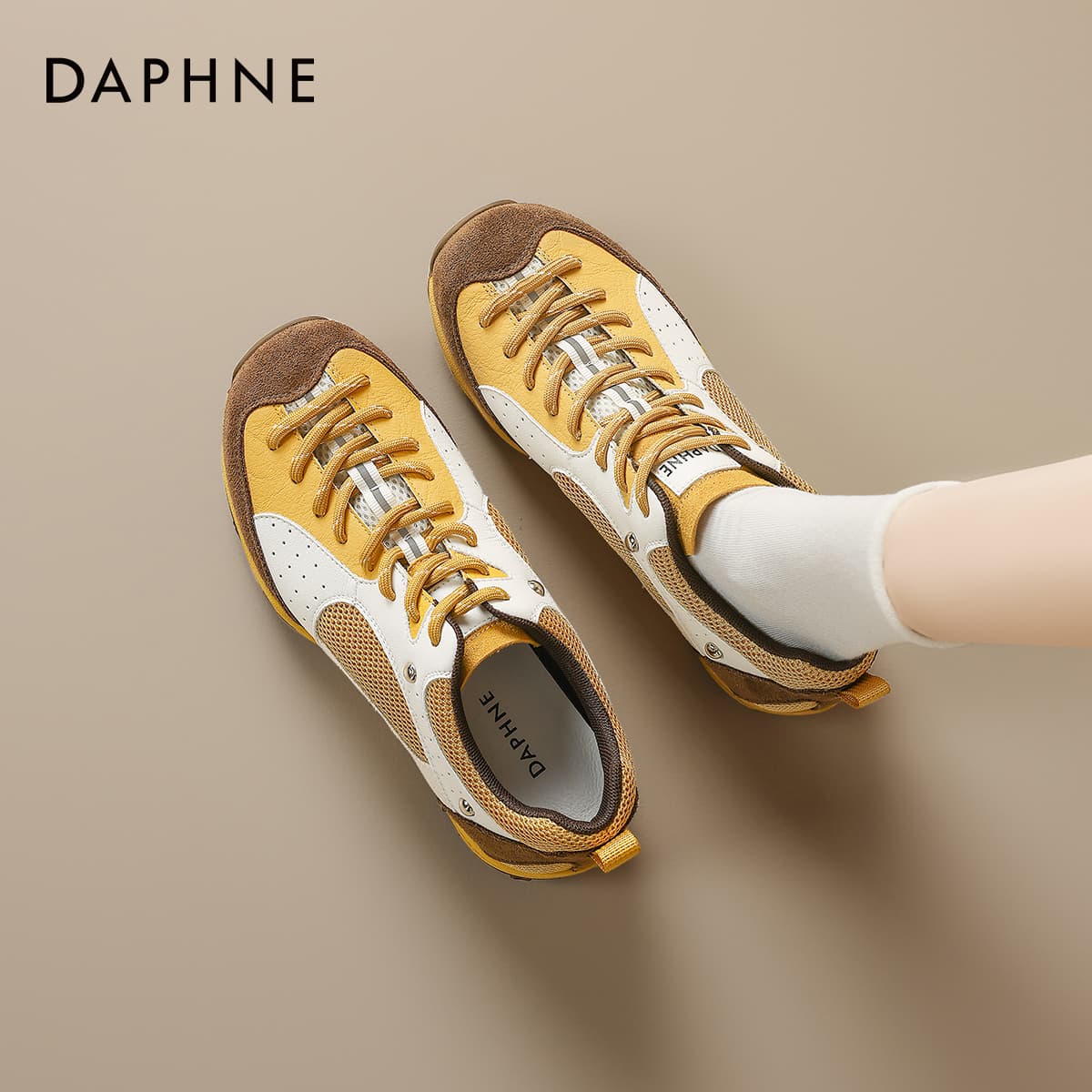 Кроссовки DAPHNE Синтетическая кожа текстиль Низкий топ Повседневная обувь Женская - изображение 6