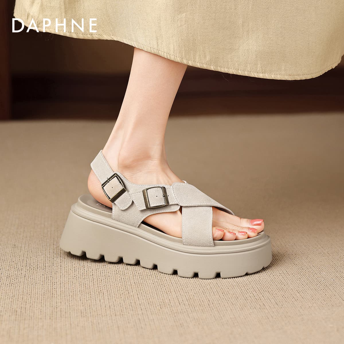 Шлёпанцы DAPHNE One Шнуровочные Сандалии Женские - изображение 4