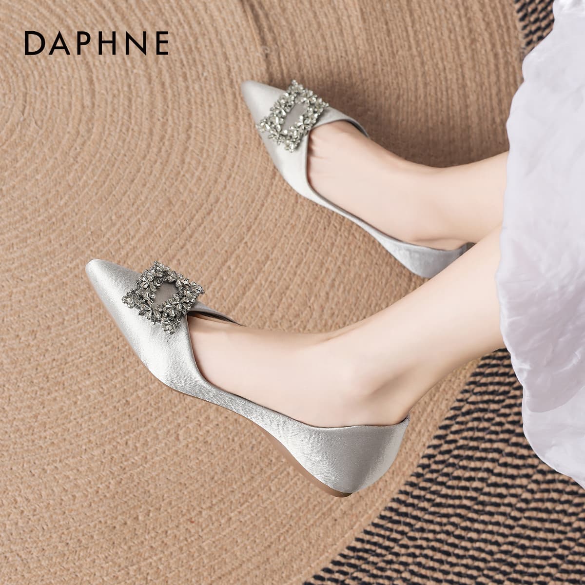 Тапочки Daphne Женские повседневные туфли серого цвета - изображение 6