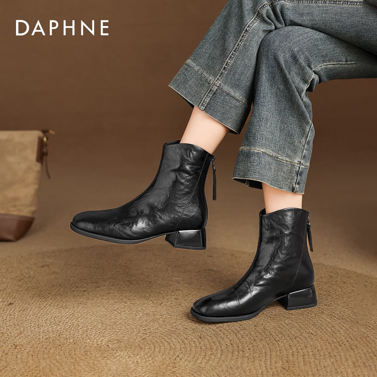 Сапоги DAPHNE Ботильоны Черный Женские - изображение 4
