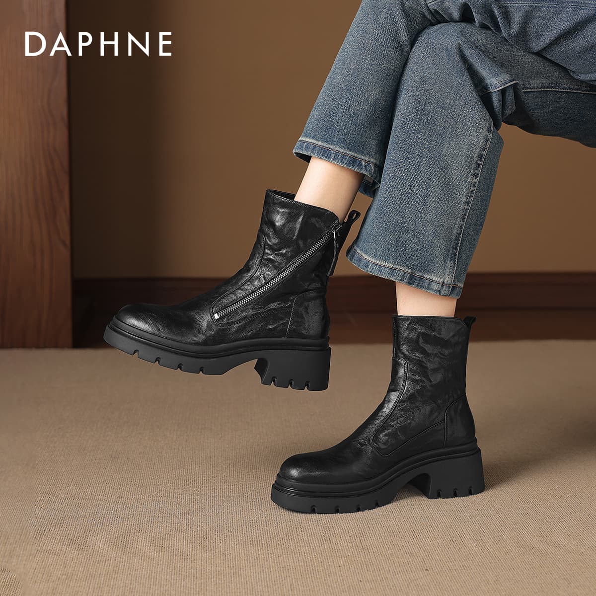 Сапоги DAPHNE Женские ботильоны из овчины - изображение 5