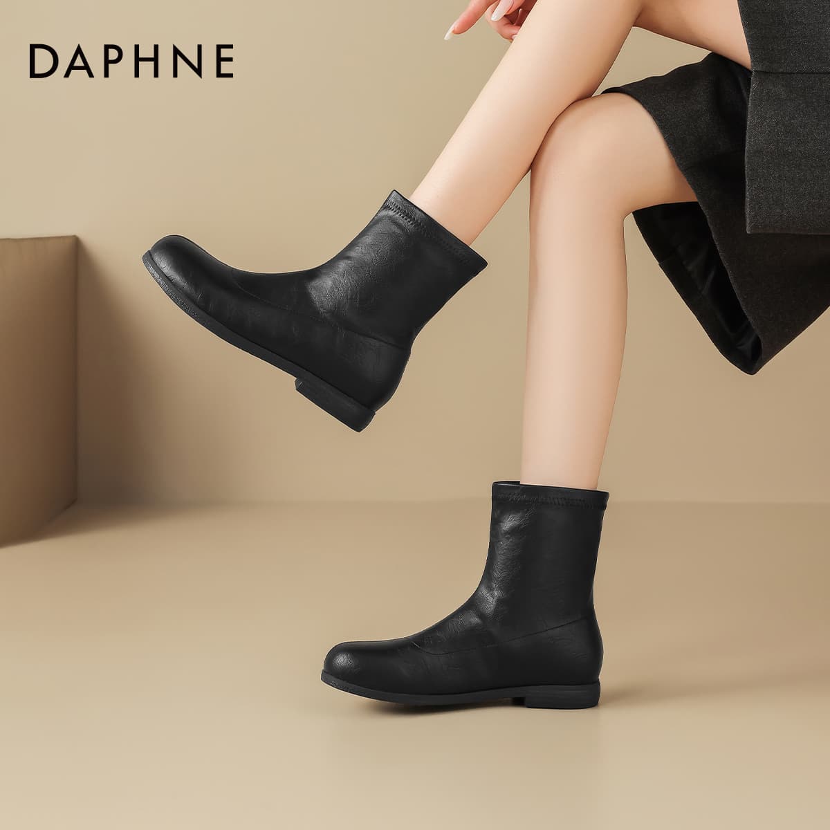 Сапоги DAPHNE Ботильоны Черный Женские - изображение 5