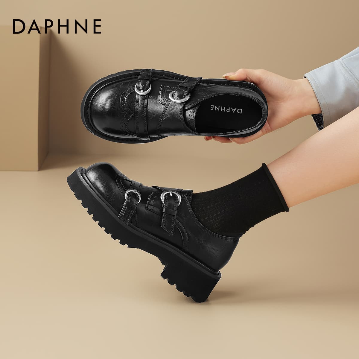 Лоферы DAPHNE Лоферы Low Топ Черный Женские - изображение 5