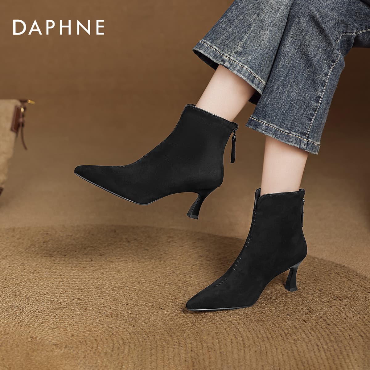Сапоги DAPHNE Ботильоны Черный Женские - изображение 4