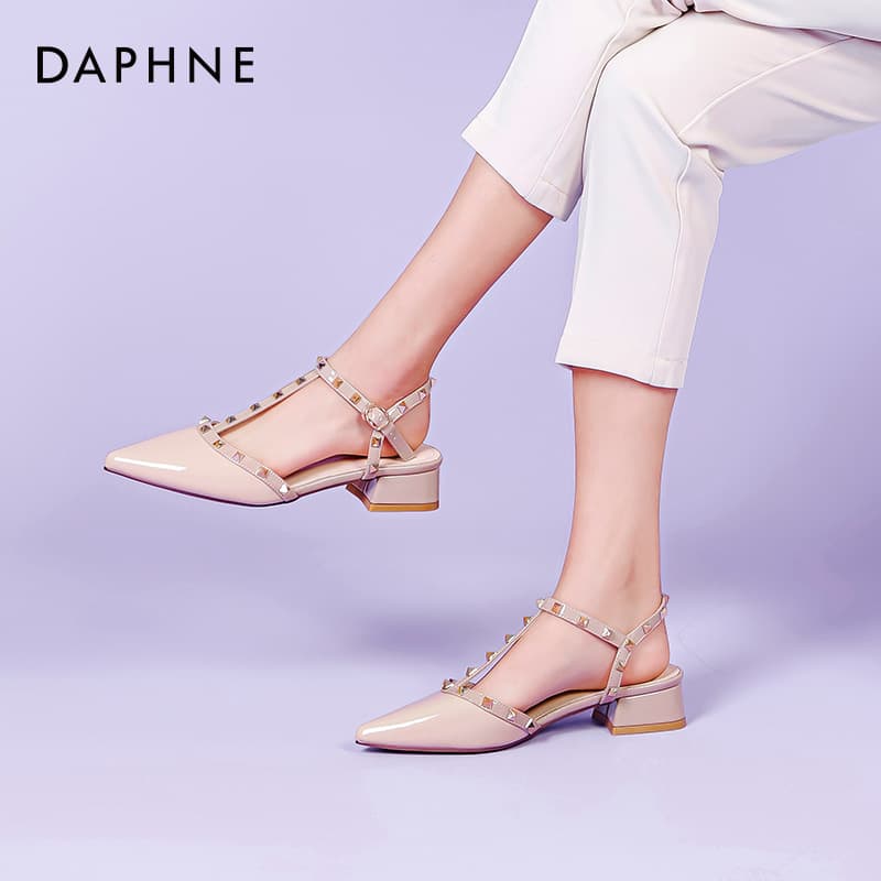 Сандалии DAPHNE Сандалии гладиаторы Телесный Металл Шипы Женские - изображение 6