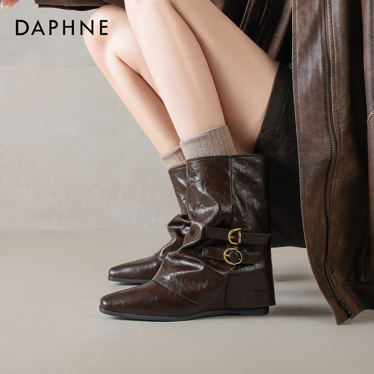 Сапоги DAPHNE Синтетическая кожа Ботильоны Женские - изображение 5