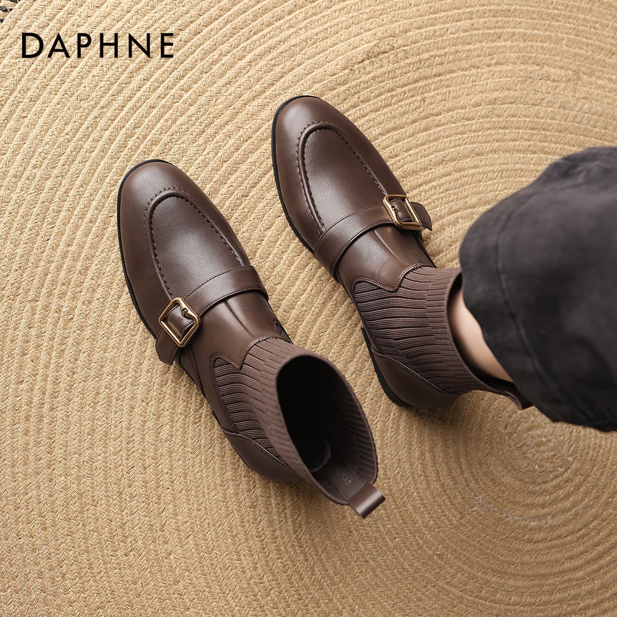 Сапоги DAPHNE Женские ботильоны из синтетической кожи - изображение 6