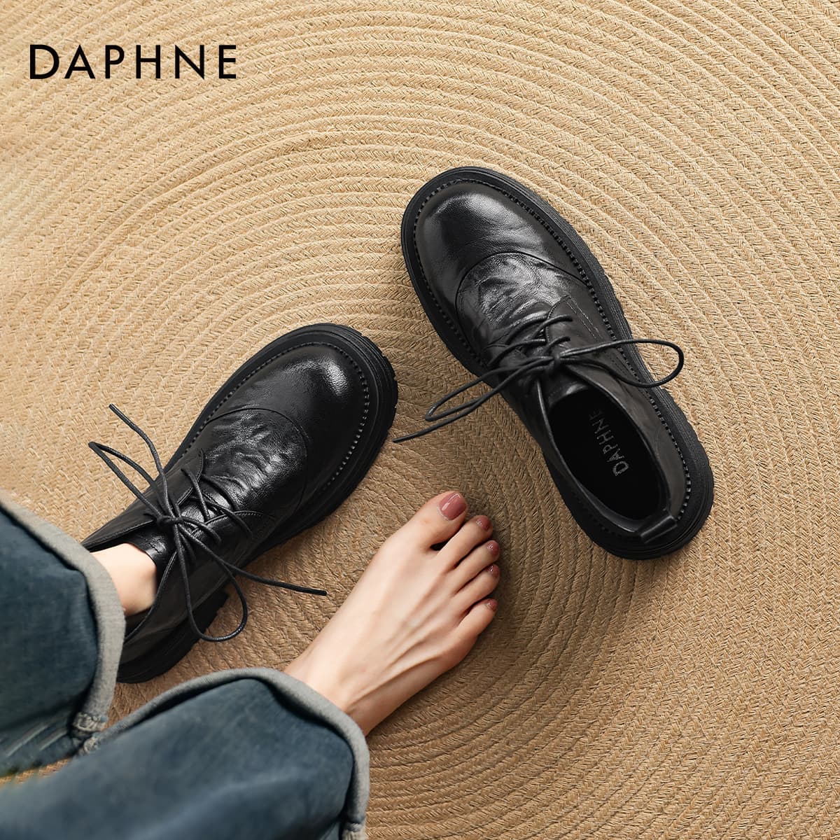 Ботинки DAPHNE Синтетическая кожа 9 см Армейские ботинки Женские - изображение 7