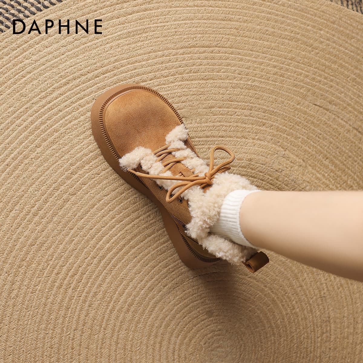 Ботинки зимние Daphne Ткань 12 см Сноубутсы Женские - изображение 5