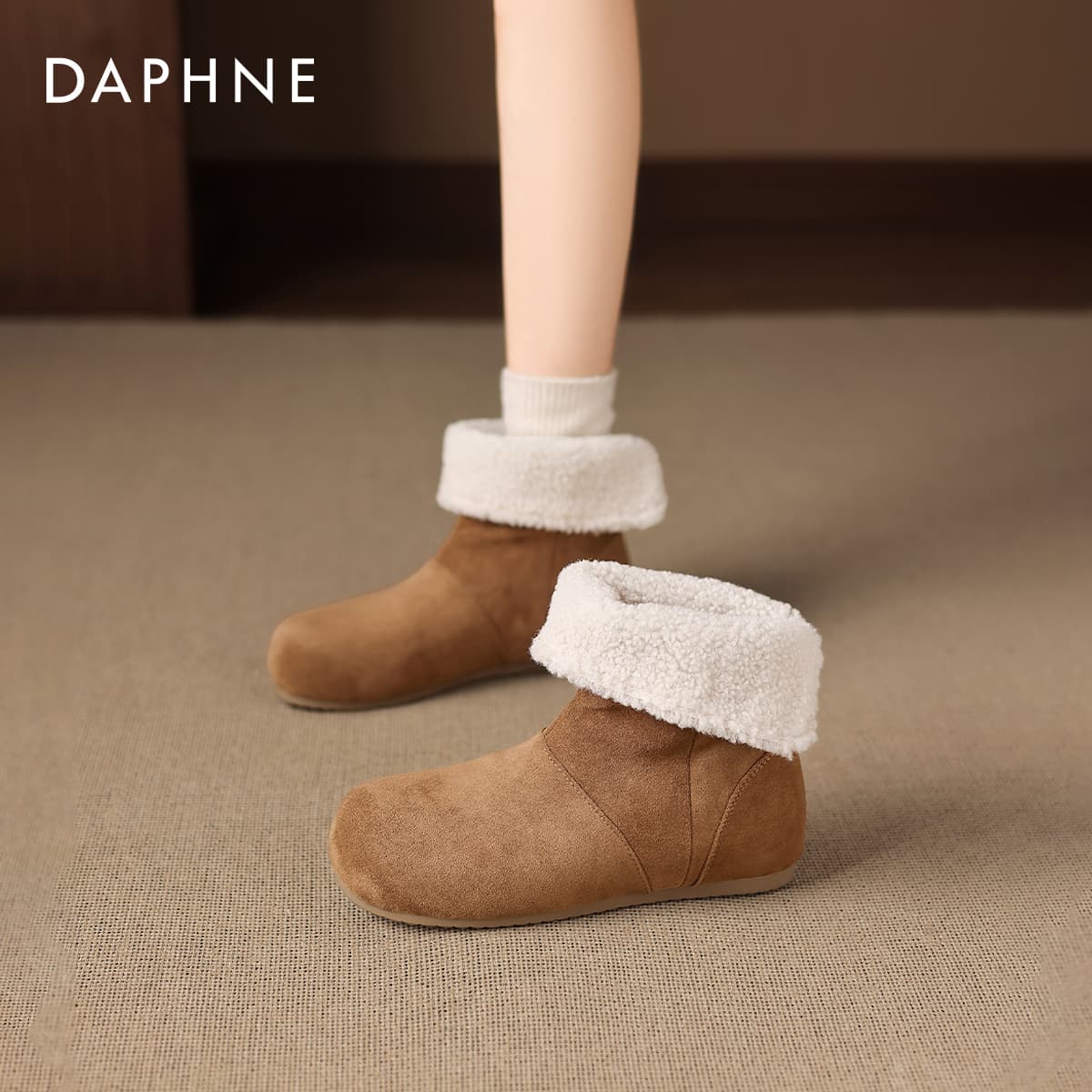 Ботинки зимние Daphne Ткань 20,5 см Сноубутсы Женские - изображение 8