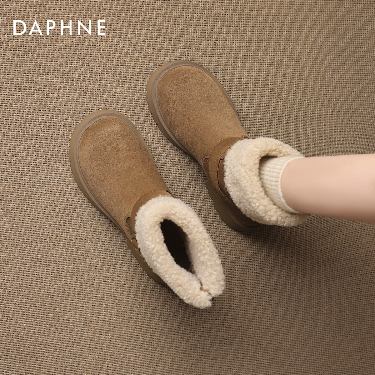 Ботинки зимние Daphne Ткань 16 см Сноубутсы Женские - изображение 6