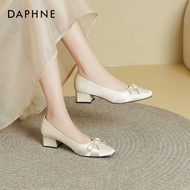 Тапочки DAPHNE Женские Повседневный Обувь без подкладки Жемчужно-белый Женские - изображение 6
