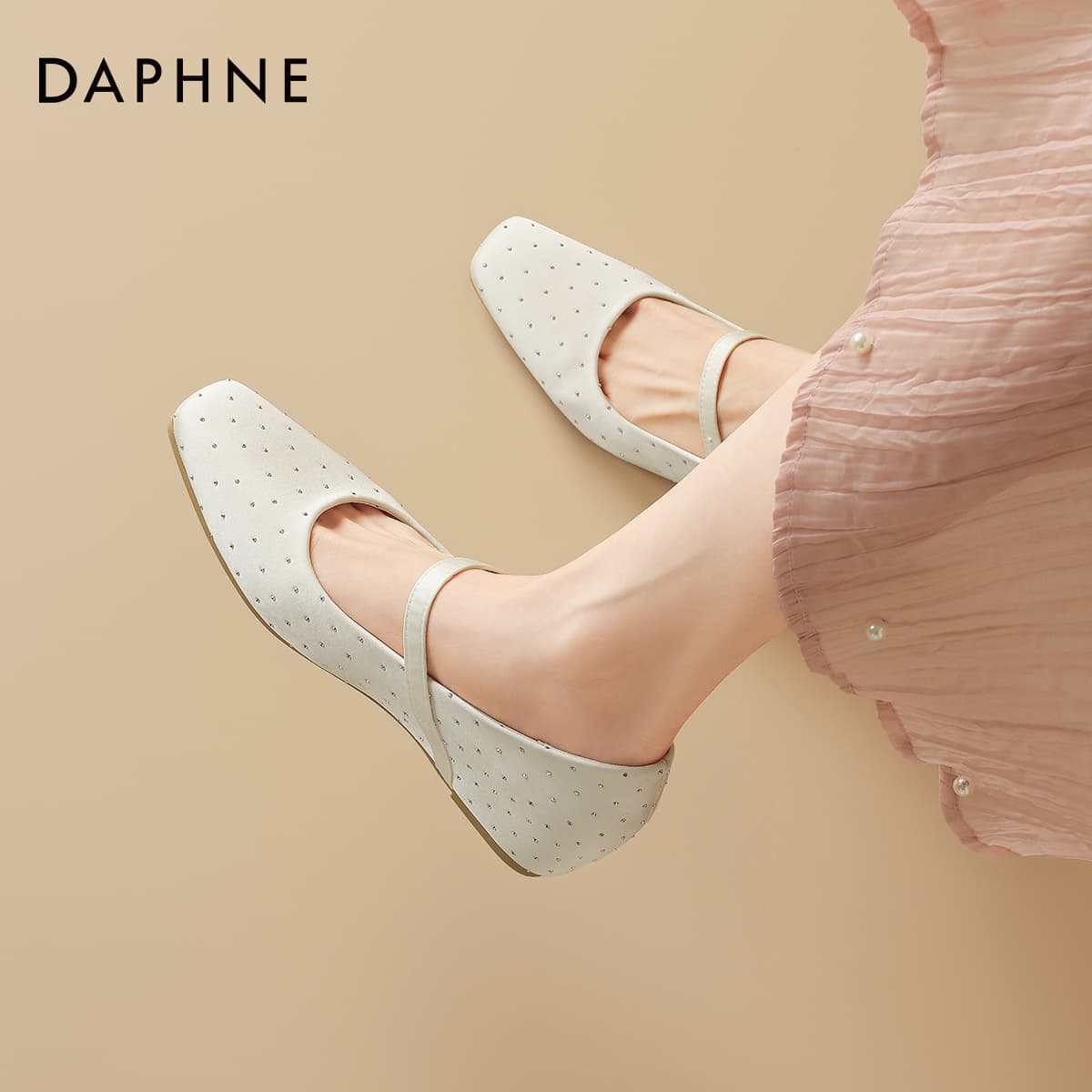 DAPHNE Mary Jane Туфли Бежевые Женские - изображение 5