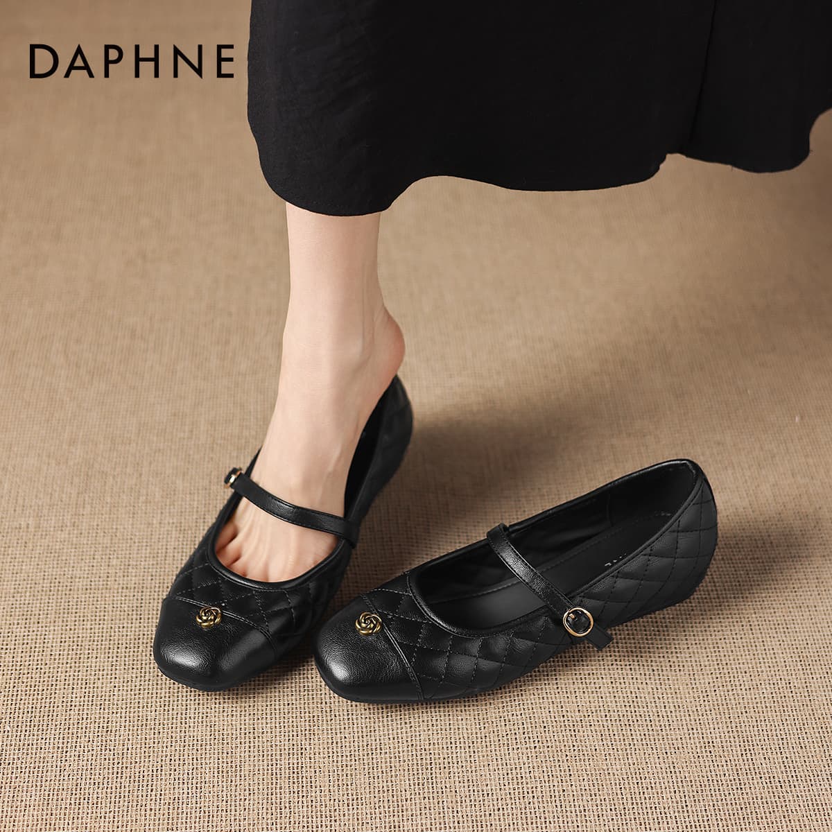 DAPHNE Синтетическая кожа Квадратный каблук Туфли Мэри Джейн Женские - изображение 3