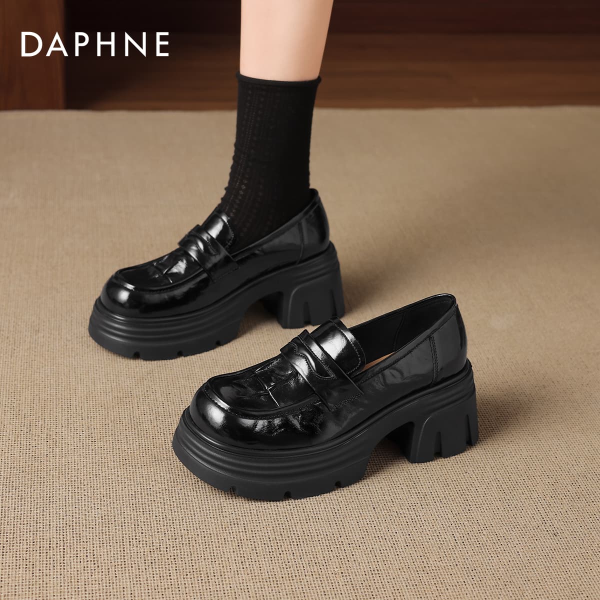 Лоферы DAPHNE Лоферы Low Топ Черный Женские - изображение 4