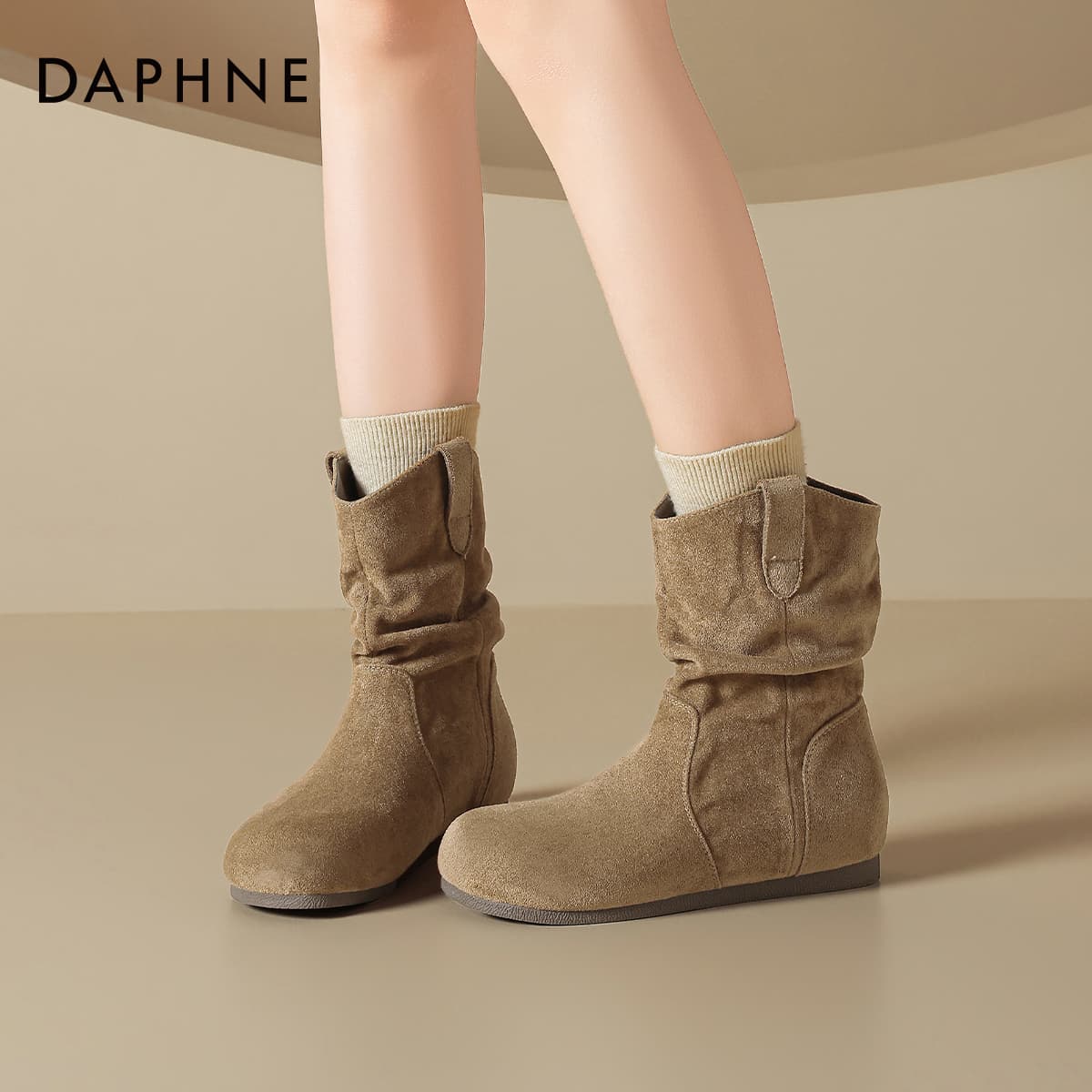 Сапоги DAPHNE Ботильоны Абрикос Женские - изображение 5
