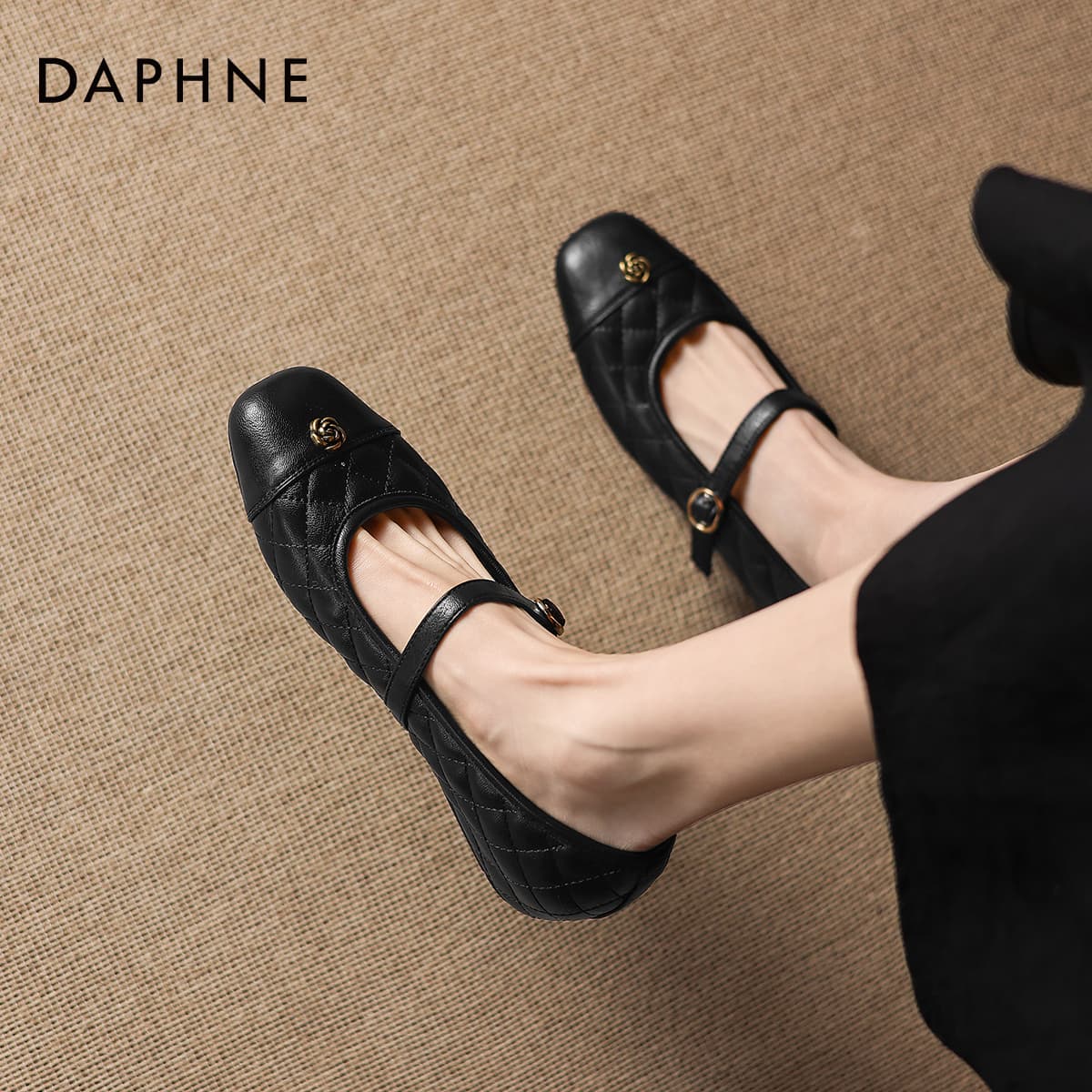 DAPHNE Синтетическая кожа Квадратный каблук Туфли Мэри Джейн Женские - изображение 5
