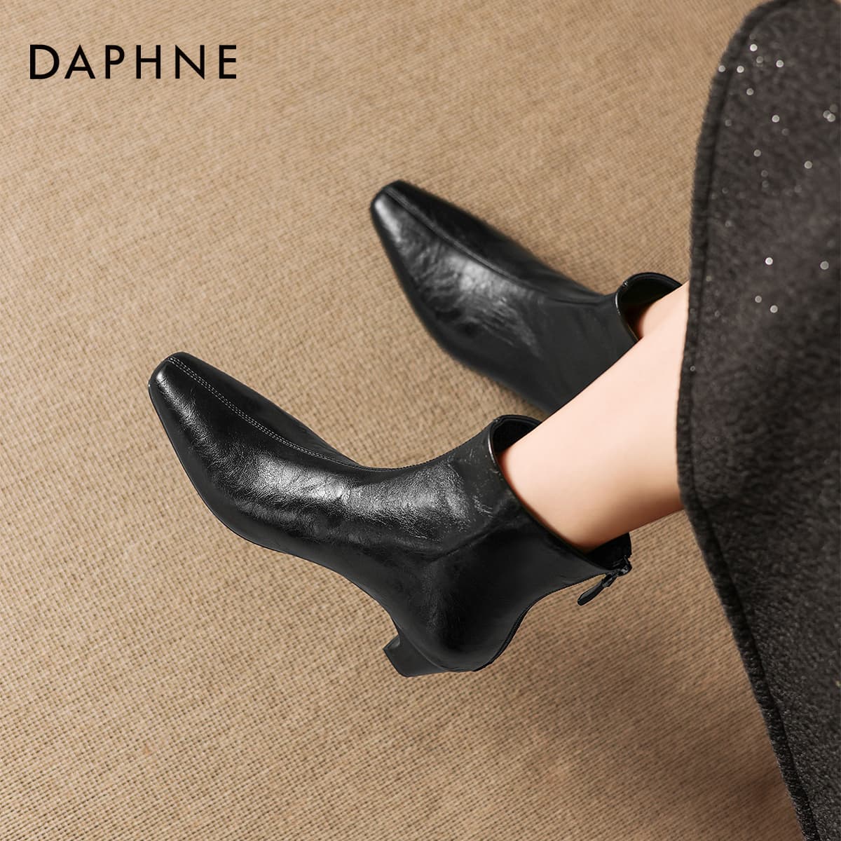 Сапоги DAPHNE Ботильоны Черный Женские - изображение 5
