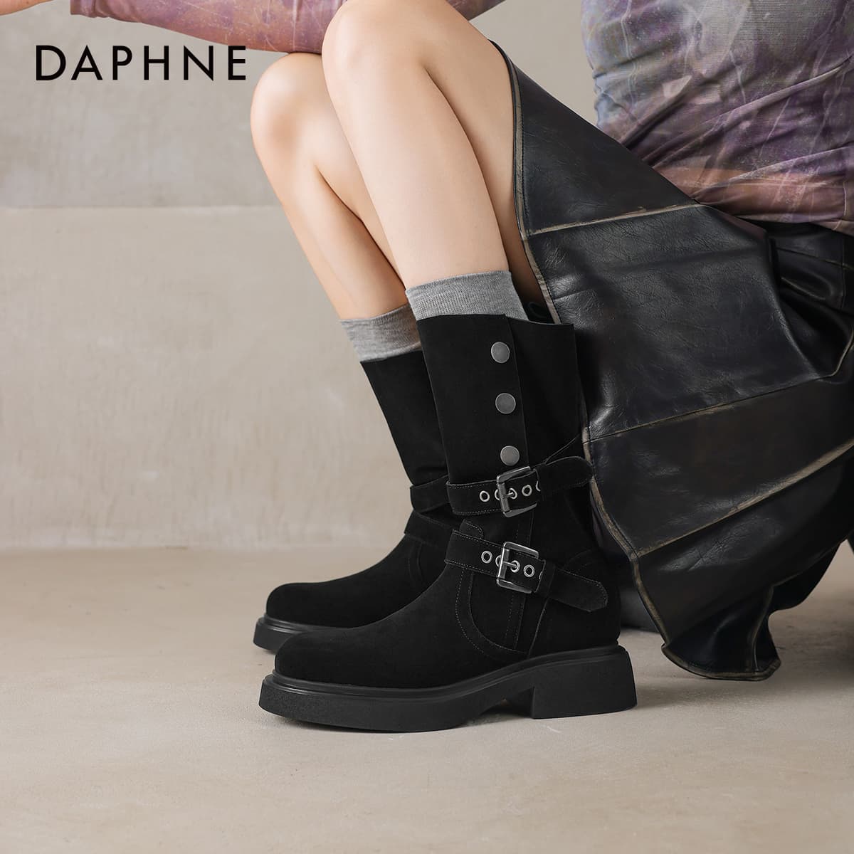Ботинки DAPHNE Женские сапоги до колена - изображение 8