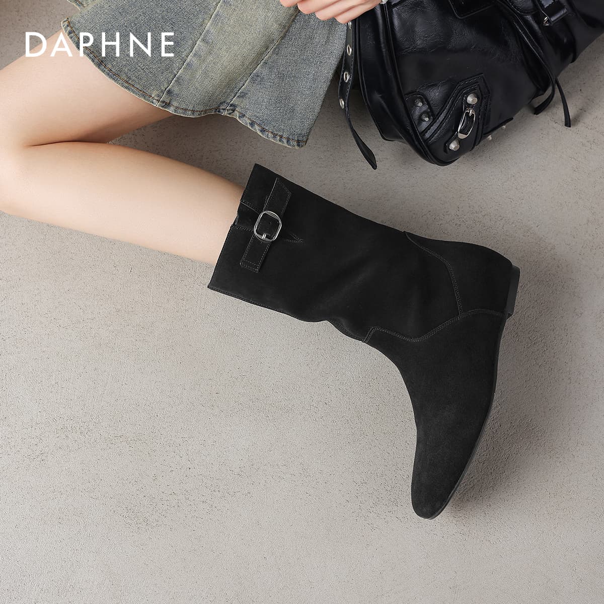 Сапоги DAPHNE Корова Спилок Женские Ботильоны - изображение 5