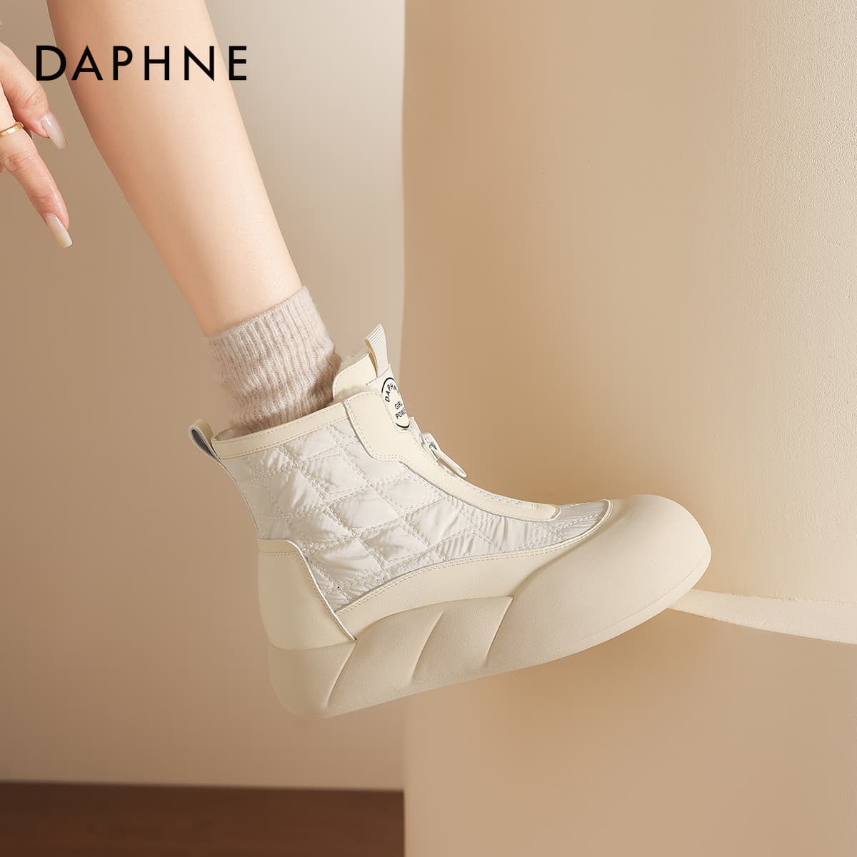 Ботинки зимние Daphne Синтетическая кожа текстиль сноубутсы 12 см женские - изображение 4