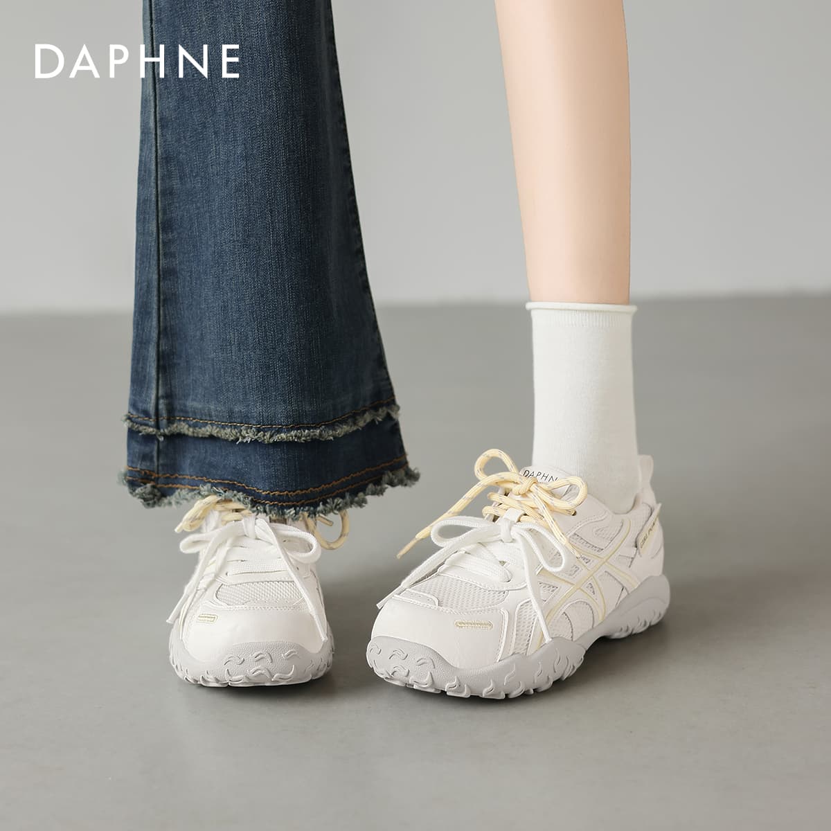 Кроссовки DAPHNE Синтетическая кожа текстиль Низкий топ Повседневная обувь Женская - изображение 4
