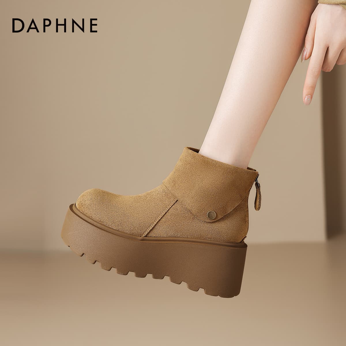 Ботинки DAPHNE Ткань Короткие Ботильоны Женские - изображение 5