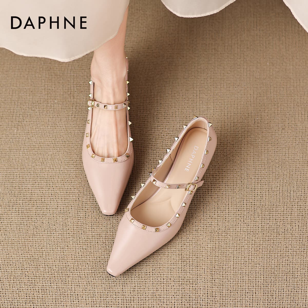 Туфли DAPHNE Высокие каблуки Нежно-розовый Женский - изображение 5