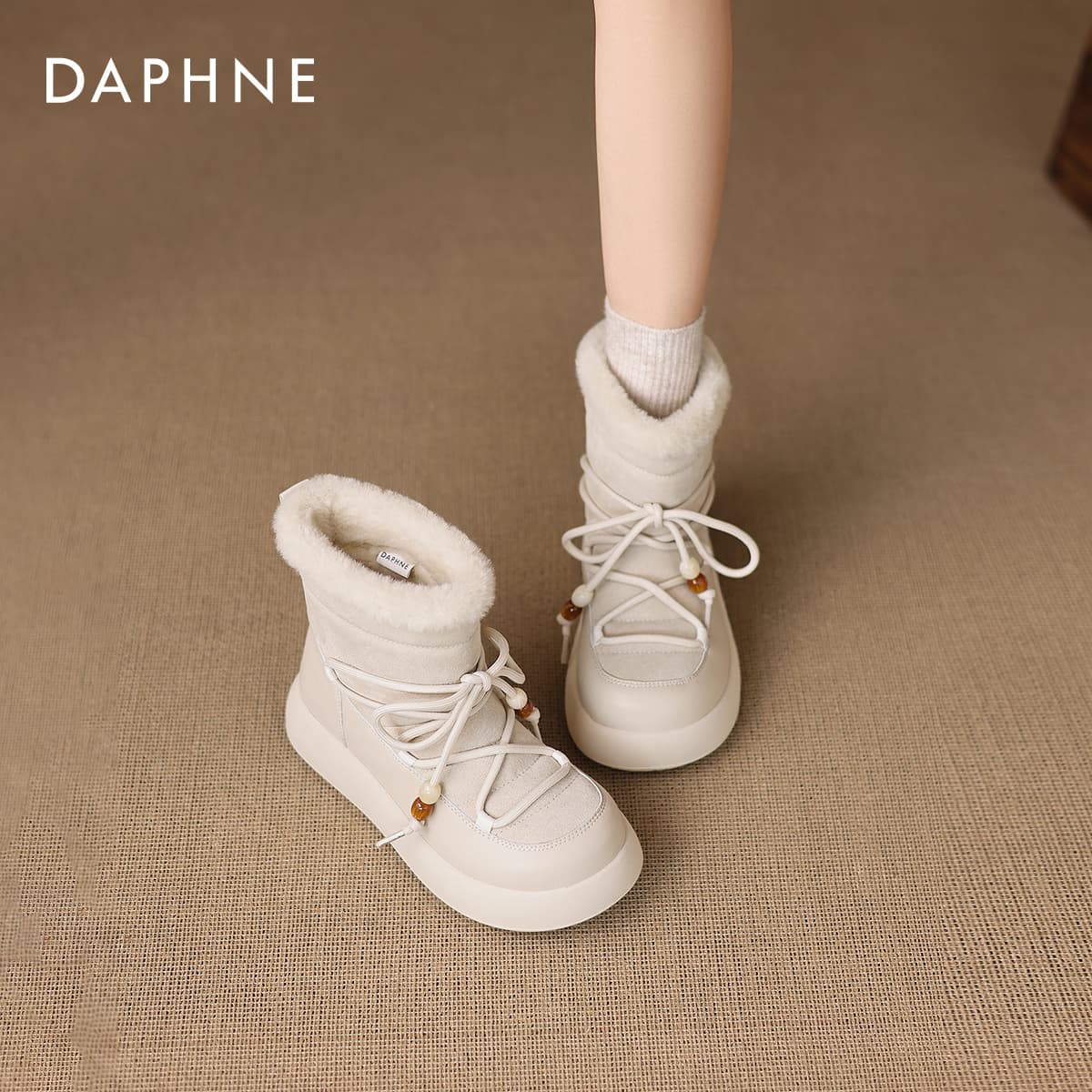 Ботинки зимние DAPHNE Синтетическая кожа текстиль - изображение 4