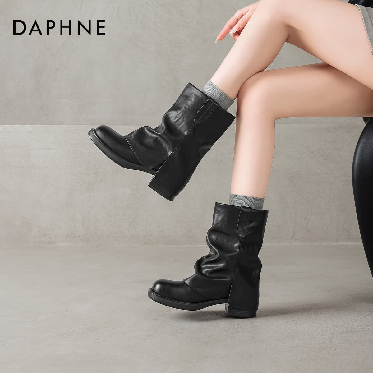 Сапоги DAPHNE Ботильоны Черный Женские - изображение 7